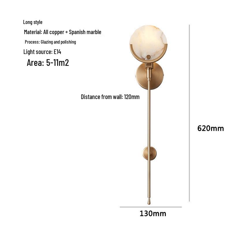 Luxury Spanish Marble Wall & Bedside Lamp – Designer Art Lighting