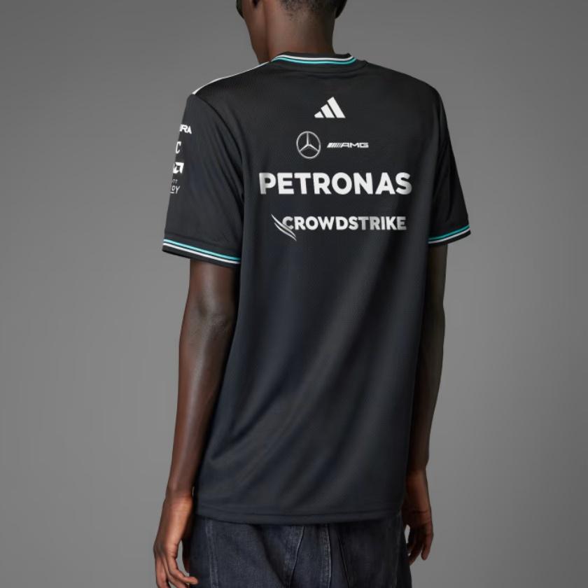 adidas X Mercedes-Amg Petronas F1 Collaboration Team Casual Simple Comfortable Short Sleeve Racing T-Shirt Men T-Shirts Black White JY2607