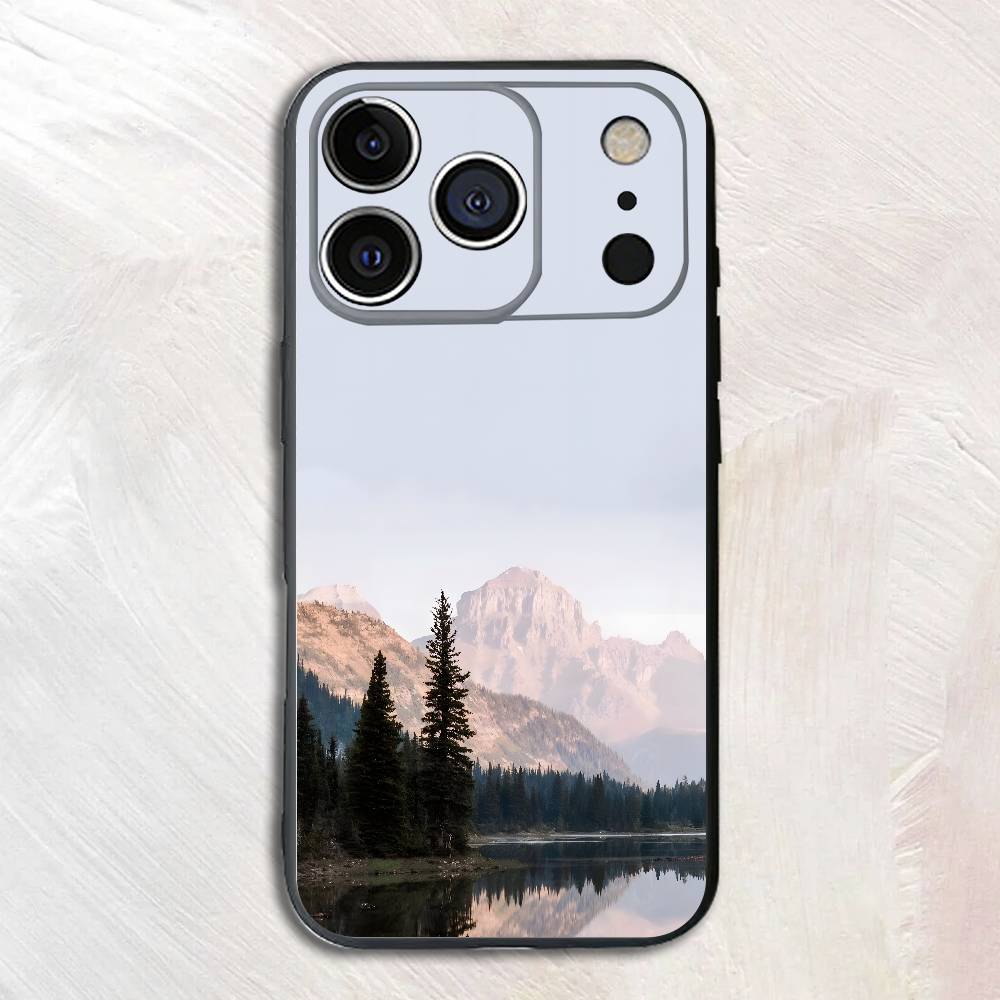 Nice Day Postcard Black Phone Case For IPhone 17 16 15 14 13 12 13 12 11 Pro Max Plus XS XR Silicone Soft Back Cover