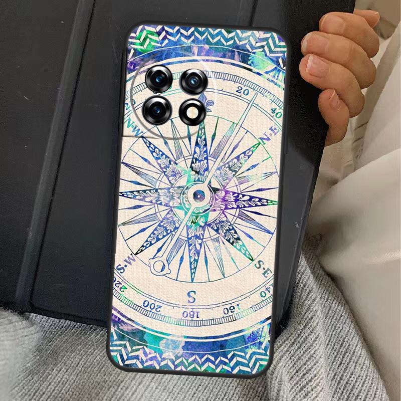 Compass Case For OnePlus 15 13 12 11 13R 13T 10T 10R 12R OnePlus Nord 5 CE 2 3 4 Lite N20 N30 Cover