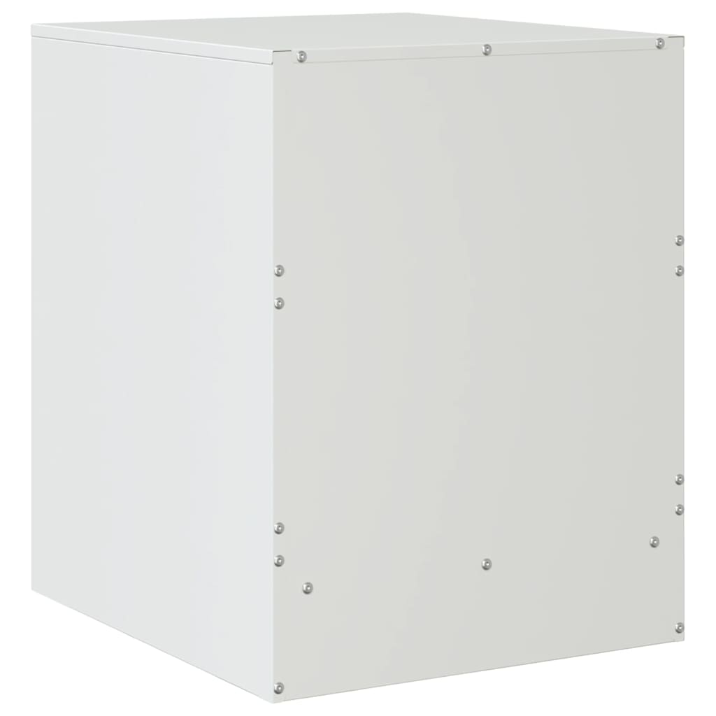 Nightstands (2 pcs) White 34.5 x 39 x 44 cm Steel
