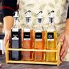 Sticlă de Sticlă Etanșă pentru Ulei și Oțet, Capacitate Mare, Tip Spray cu Presare, Ideală pentru Sos de Soia și Vin de Gătit.