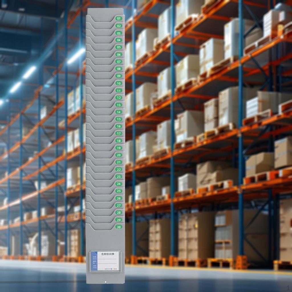 Stojan na pracovní karty Displej pro záznam docházky se šroubovacím zatahovacím držákem na kancelářské karty pro montáž na zeď