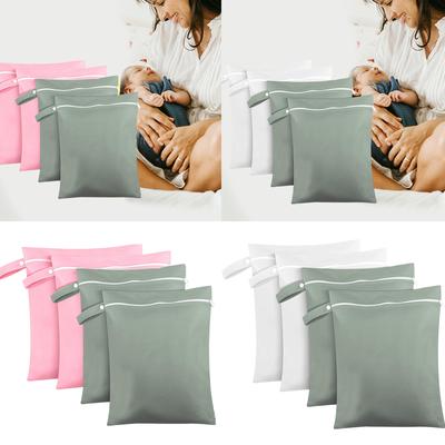 4 Peças de Bolsa Impermeável Para Fraldas de Adulto Com Grande Espaço de Armazenamento Ideal Para Viagens ao Ar Livre Deslocamentos e Visitas ao Hospital
