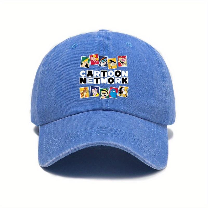 Women'S Cartoon Network Graphic Baseball Cap - Breathable, Slim Fit, Large Head Circumference, Casual Duckbill Hat with Colorful
