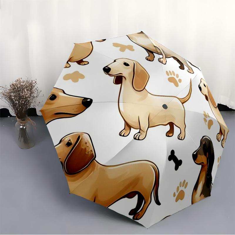 1pc Dachshund Automatic Open/close, All-Season Portable Folding Umbrella for Friends, Travel, Everyday, Events  Yy250812167