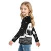 Kinder Langarmshirt mit Halloween-Print, Rundhalsausschnitt, für Jungen und Mädchen