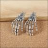 5/15pcs Random Mixed Color Rock Style Skeleton Hand Shape Creative Fashion Gothic DIY Bracelet Necklace Earrings Keychain Anklet Accessories