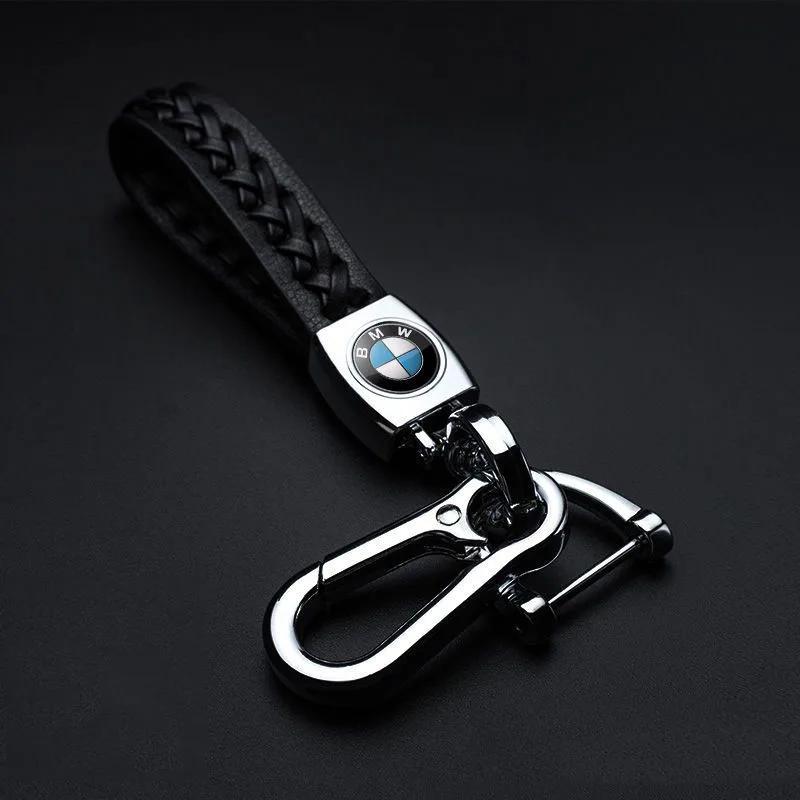Car Sticker 2025 Hot Bmw Car Keychain Motorcycle Keychain Leather Woven Keychain Trinket for Keys Keychains Gift Creative for Bm