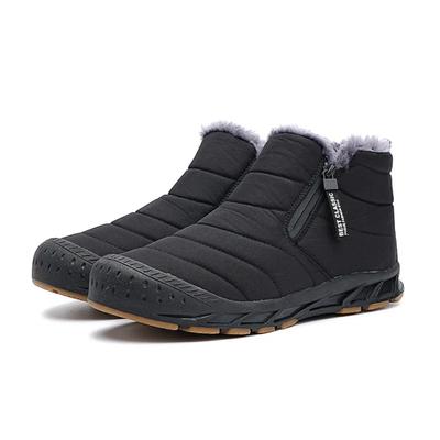 Neue Herrenstiefel Winter Flach Abriebfest Plüsch Baumwollschuhe für Outdoor Wärme Lässige Schneestiefel für Herren Cowboystiefel