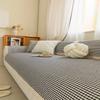Sofa Cushion Four Seasons Universal Solid Color Anti-Slip Cushion Floor Mat Cloth Cover Leather Sofa Cover