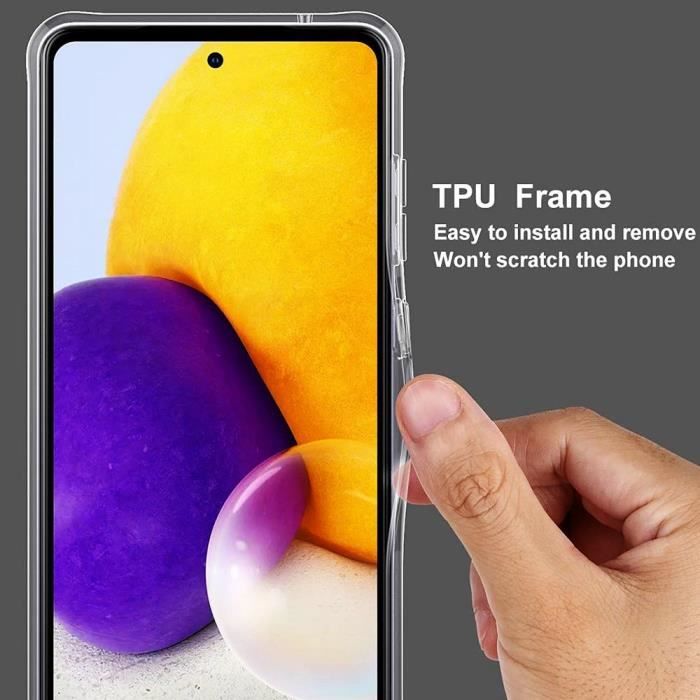 Coque de protection - VCOMP® - Samsung Galaxy A52 - UltraSlim - Transparent - 2x Verre Trempé