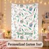 Custom Personalized Tapestry,Peter Rabbit Print Custom Name Text Wall Art Hanging for Bedroom