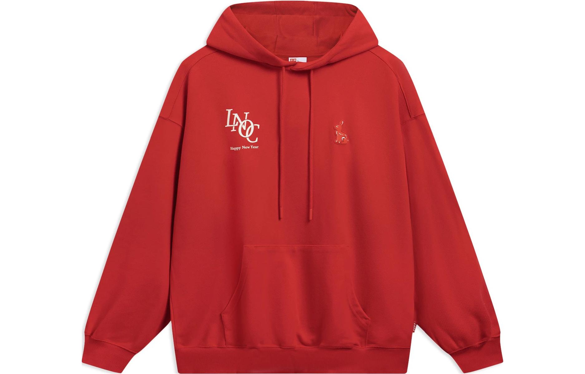 Li Ning Sweatshirts Unisex Vermilion Hooded Moderate Regular AWDT311-2 L