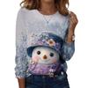 Long Sleeve Shirts For Women Cute Print Graphic Tees Blouses Casual Plus Size Basic Tops Pullover