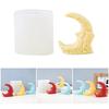 Moon Elder Shape Scented Candle Mold DIY Handmade Aromatherapies Candle Silicone Mold for Weddings and Festives Occasion
