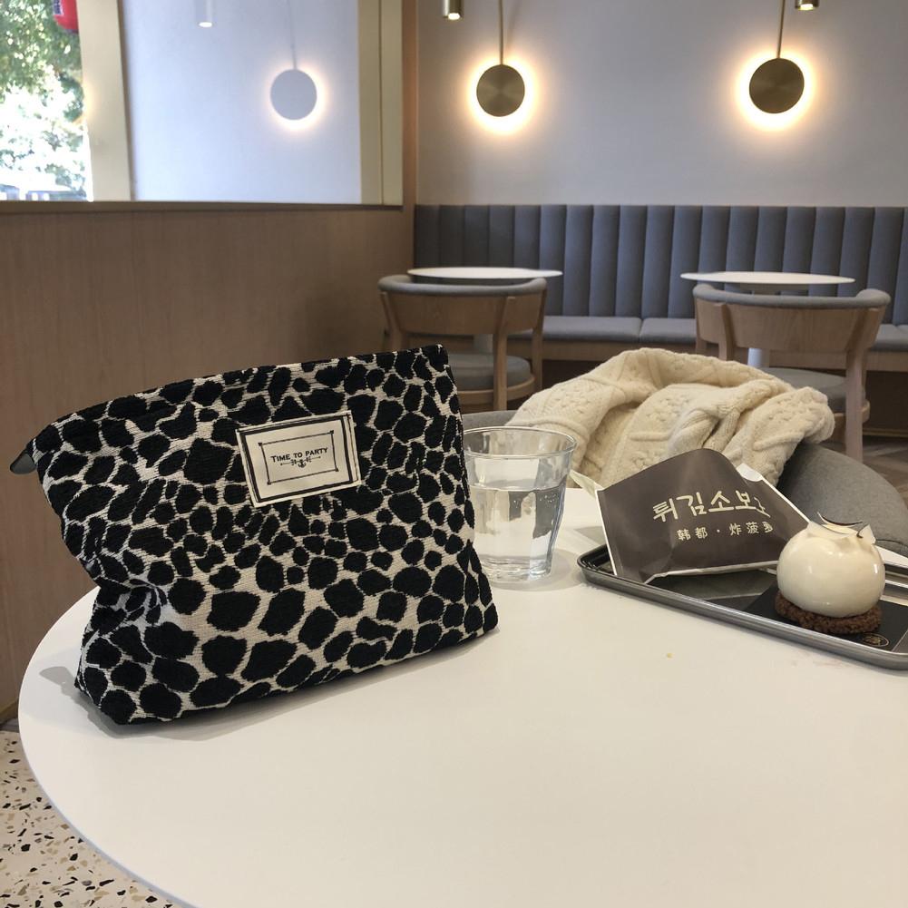 Große Damen-Kosmetiktasche mit Leopardenmuster, aus Segeltuch, wasserdicht, mit Reißverschluss, Make-up-Tasche, für Reisen, Waschen, Make-up, Organizer, Beauty-Case
