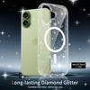 Mag Safe Phone Cover for Magsafe Iphone 17 Pro Max Air 17Pro Iphone17 16 Plus 16E 15 14 Pro 13 Pro Anti-Yellowing Clear Glitter Case Accessories