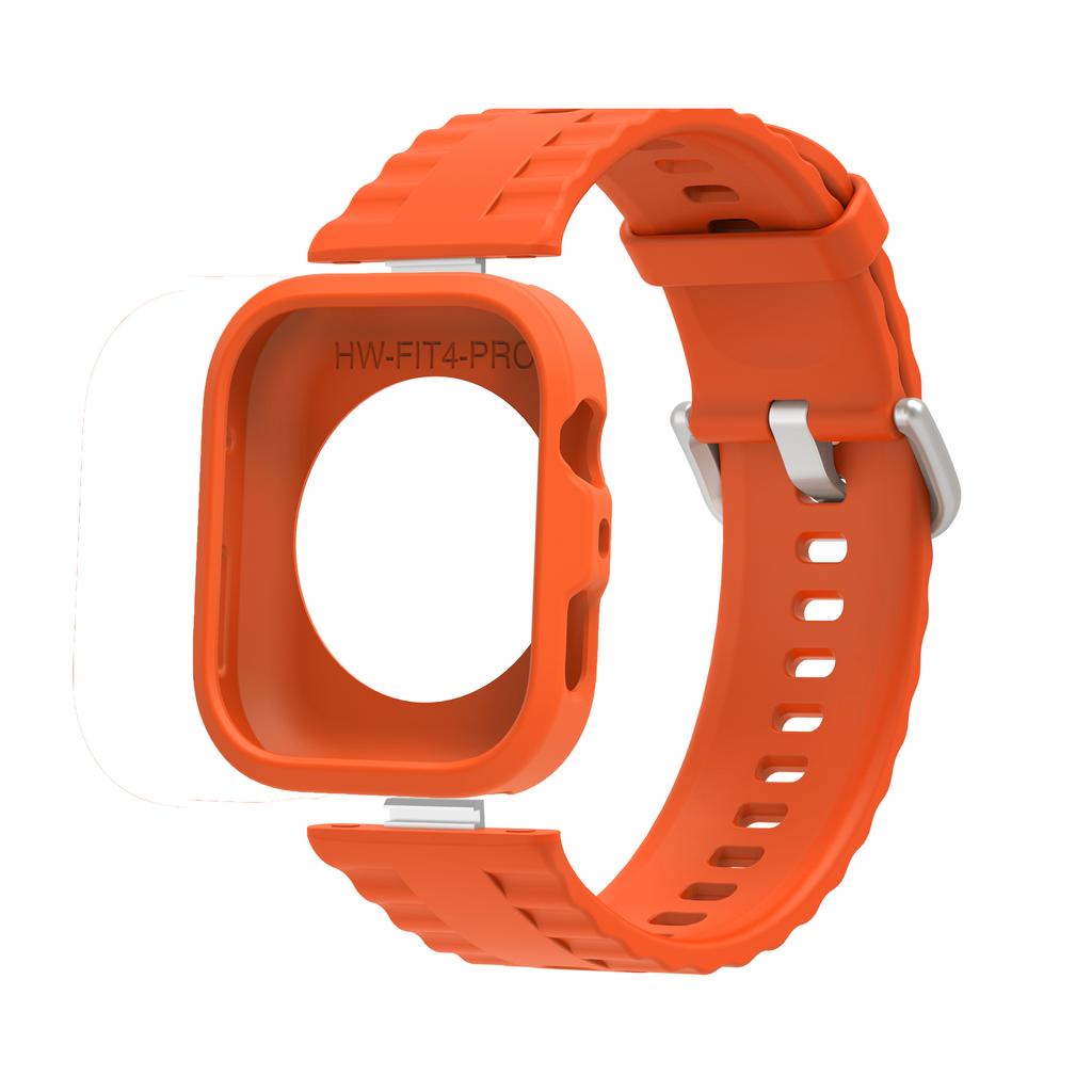 TPU Case+ Silicon Strap For Huawei Watch Fit 4 /Fit4 Pro Protector Cover Bumper Shell Watch Case Wristband Replacement