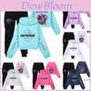 Kpop Demon Hunters Girl Hoodie Pants Set With Cartoon Print For Casual Wear