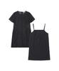 Banwonateullie A3518 See-Through Layered Setup Dress_Black
