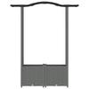 Raised Garden Bed with Trellis and Hanging Roof Light Grey 125 X 40 X 138 Cm PP