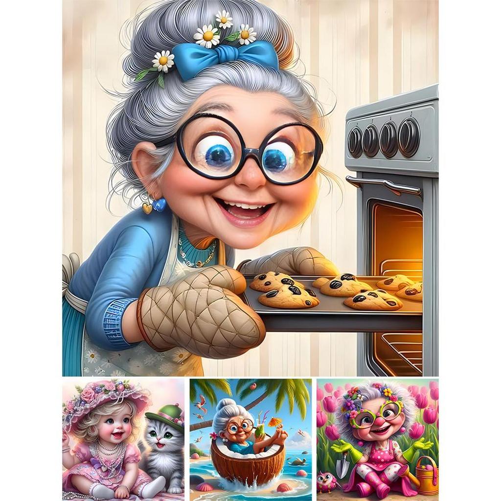 5D DIY plná kulatá vrtačka Diamond Painting Girl Kit Home Decor Art Craft