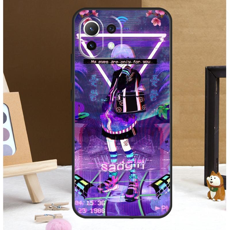 Anime Vaporwave Glitch Case For Xiaomi 13 14 15 Ultra 13T 14T 15T 17 Pro Max POCO X7 X3 X5 X6 F5 F6 F7 F8 Pro Cover