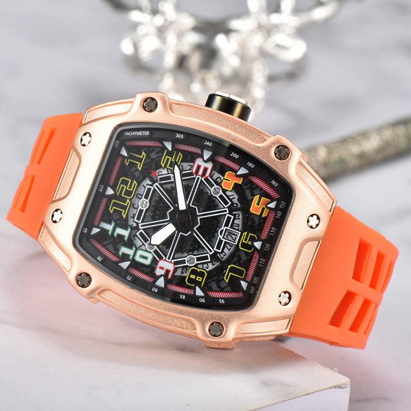 Cross-border Foreign Trade Men's Watch Men's Luminous Quartz Watch Personalized Internet Celebrity J Wine Barrel Fashion Watch