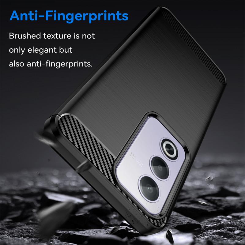 For OPPO A80 5G Case For OPPO A80 5G Cover Funda Brushed TPU Rubber Phone Case Shockproof Protective Back Cover For OPPO A80 5G