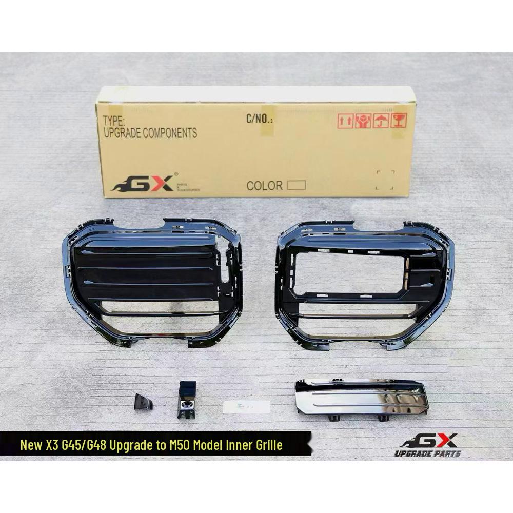 BMW X3 G45/G48 High-Quality Gloss Black Upgrade Kit: MP Front Lip, Fang Grille, Horn, Mirror Covers