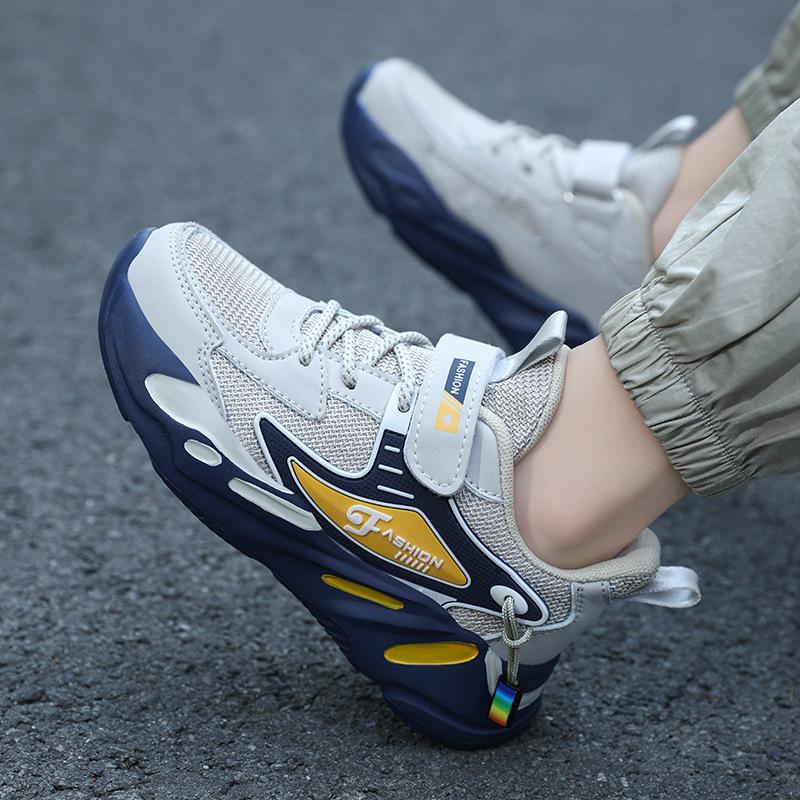 Breathable Non-slip Thick-soled Primary School Students Casual Running Sports Shoes Medium and Large Children's Shoes Boys 23 Years Autumn and Winter