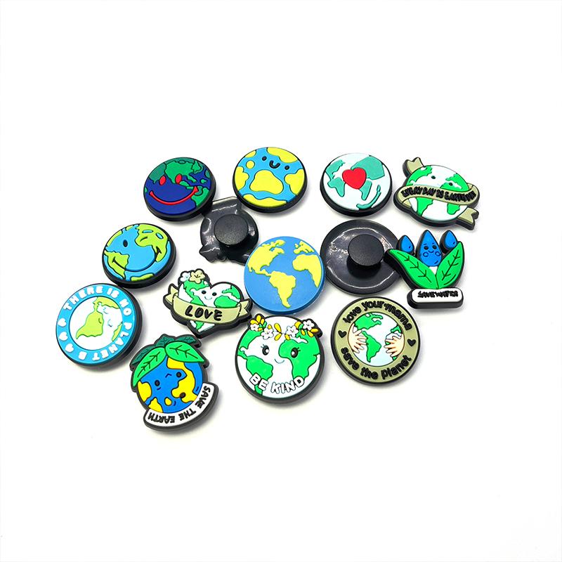14Pcs Beautiful Earth Series PVC Charms for Shoe Decorations