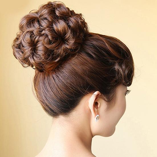 Wavy Curly Synthetic Hair Bun Cover Hairpiece Clip Wig Scrunchie Hair Extensions