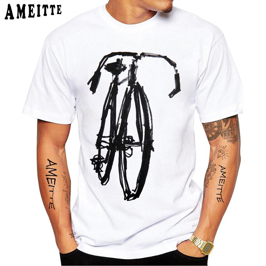 Very Cool Classic Frejus Track Bike Retro Fixed Gear Bicycle Print T Shirt Summer Men Short