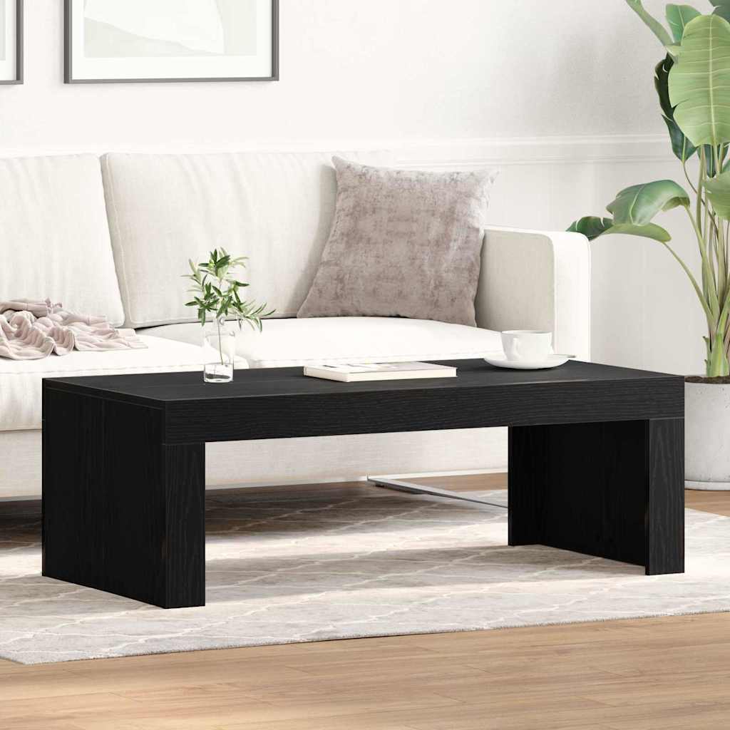 vidaXL Couchtisch Schwarz Eichen-Optik 102 x 50 x 35 cm Holzwerkstoff schwarz