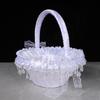 Handheld Flower Girl Basket White Wedding Decoration Basket Lace Flower Basket  Party Home Decor