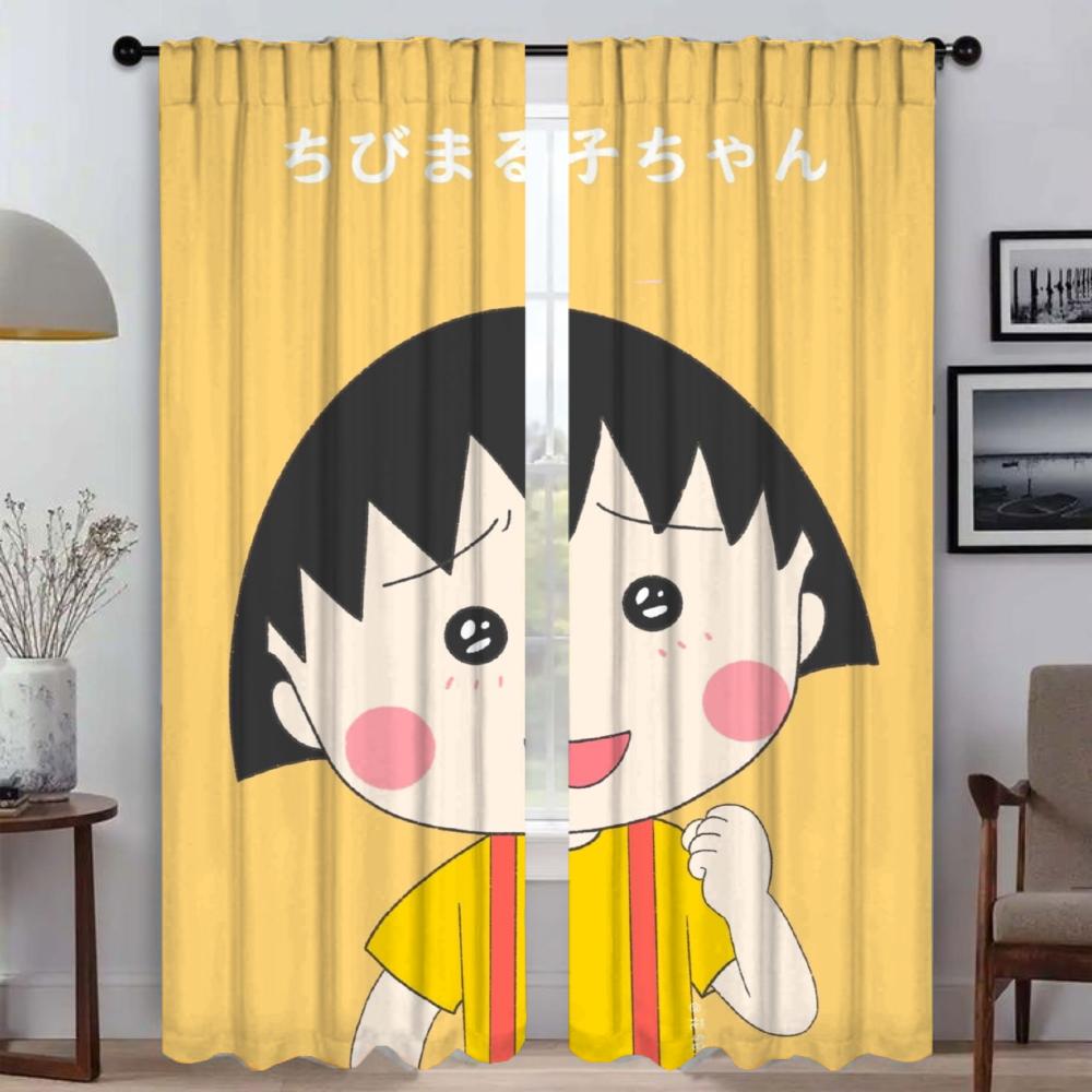 Chi-bi Marukos Window Curtain for Room 2 Panel Modern Living Room Curtains Halloween Decoration Tulle for Bedroom Shades Kitchen