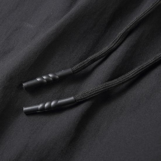 Solid Color Capri Pants Elastic Waist Men Drawstring 3/4 Length Cropped Trousers Sweatpants