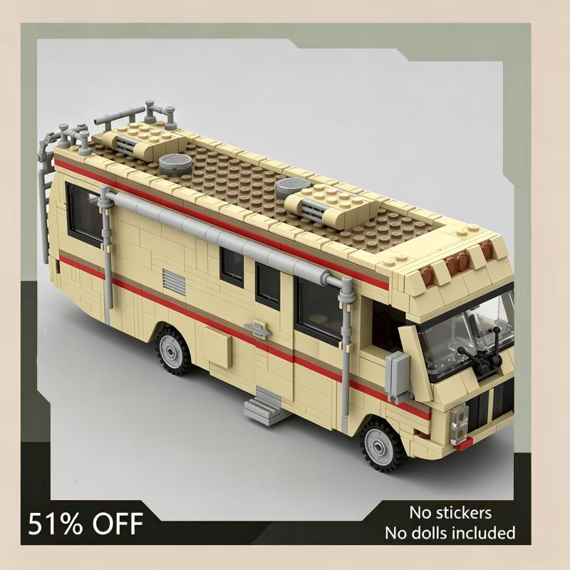 678PCS RV Model MOC Vehicle Custom Puzzle DIY Creative Assembly Building Blocks Toy Collection Display Gift