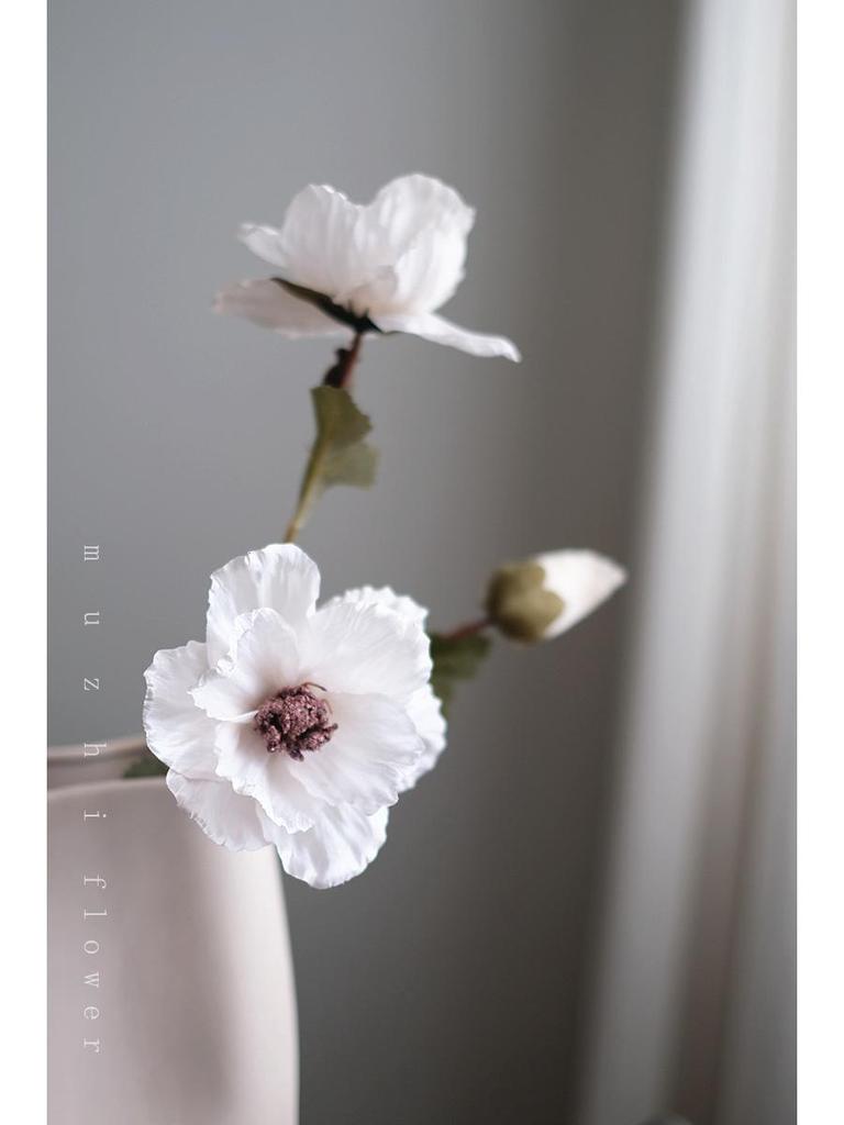 Vallmo Konstblommor - Lyxig Blomsterbukett för Vardagsrumsinredning