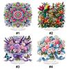 Flower DIY 2D Flat Acrylic Diamond Art Decorations Round Drill Crystal Art Craft Decoration for Adults Gift Home Decor