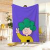 Art Illustration P-Pop Art Character Throw Lightweight 240G Flannel Blanket Soft Skin-Friendly For Summer Cooling