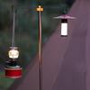 Aluminum Alloy Light Stand with Retractable Hooks High Stability Anti-Shake Rustproof Outdoor Camping Lamp Pole Lantern Stand