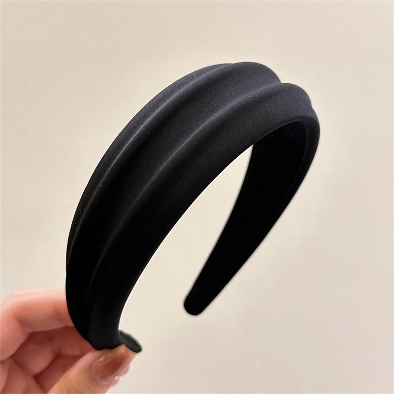 

Модные женские повязки на голову с высоким черепом, широкополые, из атласной ткани, резинки для волос для повседневной носки, женские аксессуары для волос