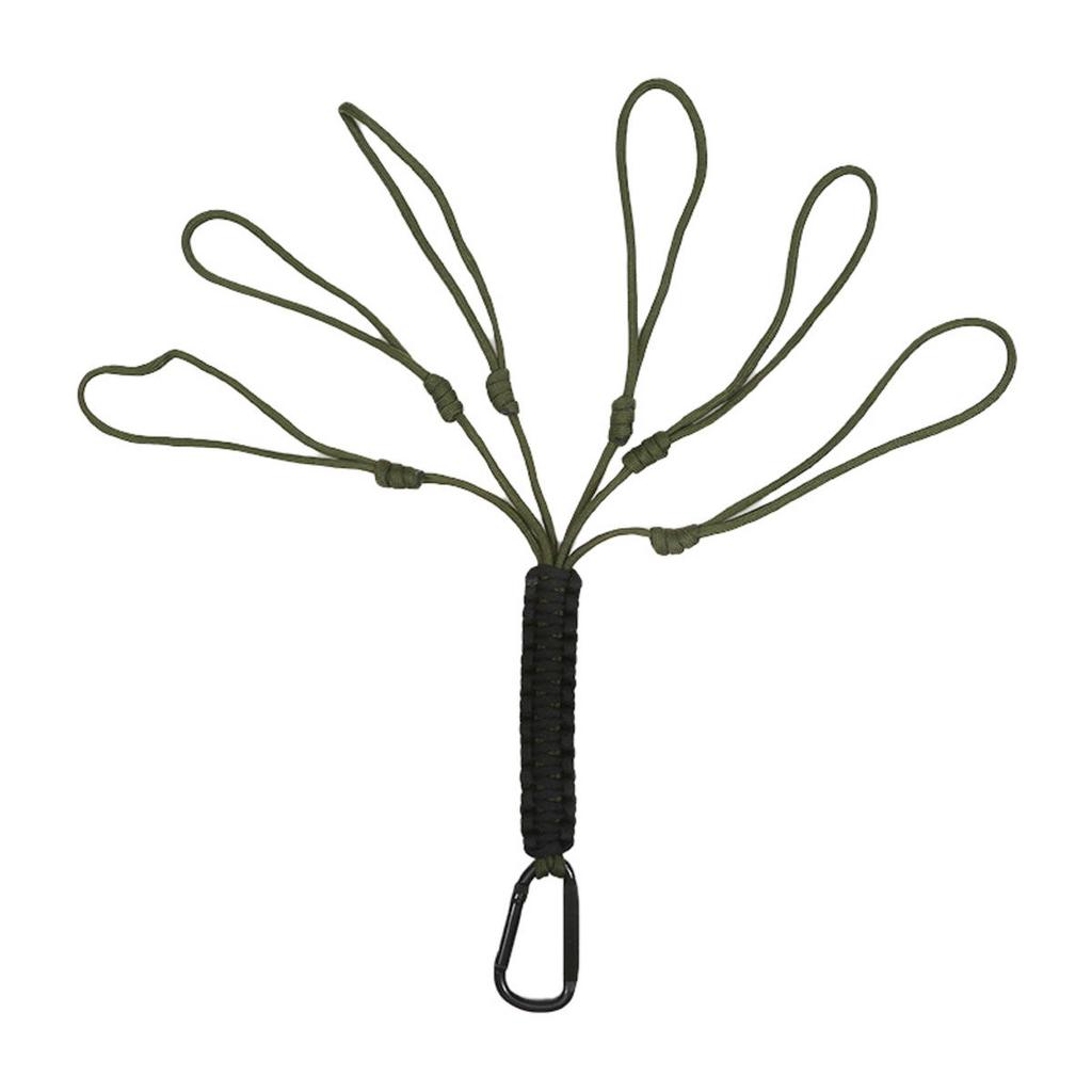 High Strength Paracord Lanyard Multifunctional Anti-lost Braided Woven Keychain Stable Wear-resistant Parachute Cord Carabiner