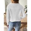 Women’s Cropped Top: New Autumn/Winter Knit Jumper with Large Lapel, Pull-Over Style