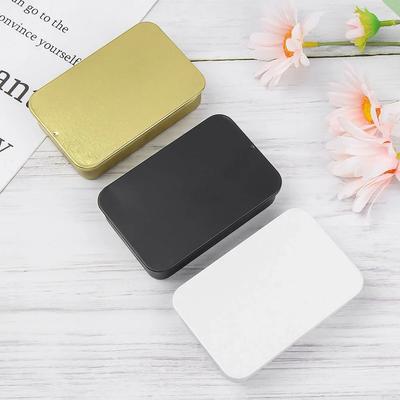 1pc Multi Size Mini Iron Box Slide Rectangular Empty Tins Storage Box Wedding Jewelry Pill Cases Portable Tin Boxes Container