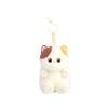 Short Plush Siamese Cat Charm With Black And Tricolor Designs For Car Or Bag Decor