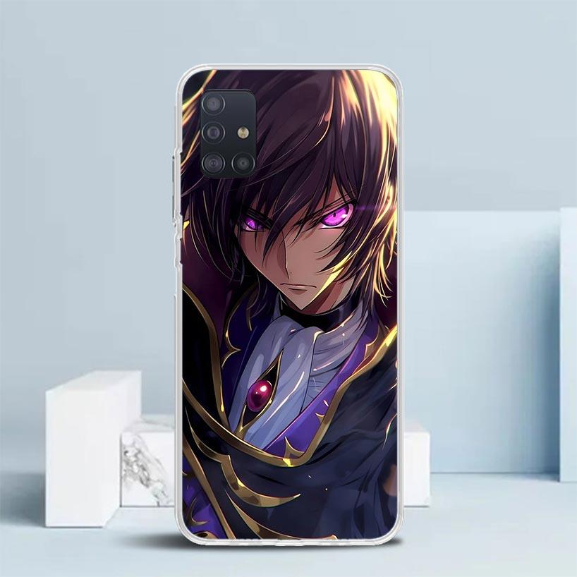 Code Geass Anime Soft Cover for Samsung Galaxy A12 A22 A32 A52 A72 A02S Phone Case Note 20 Ultra 10 S10 Plus A51 A71 A50S A20S A